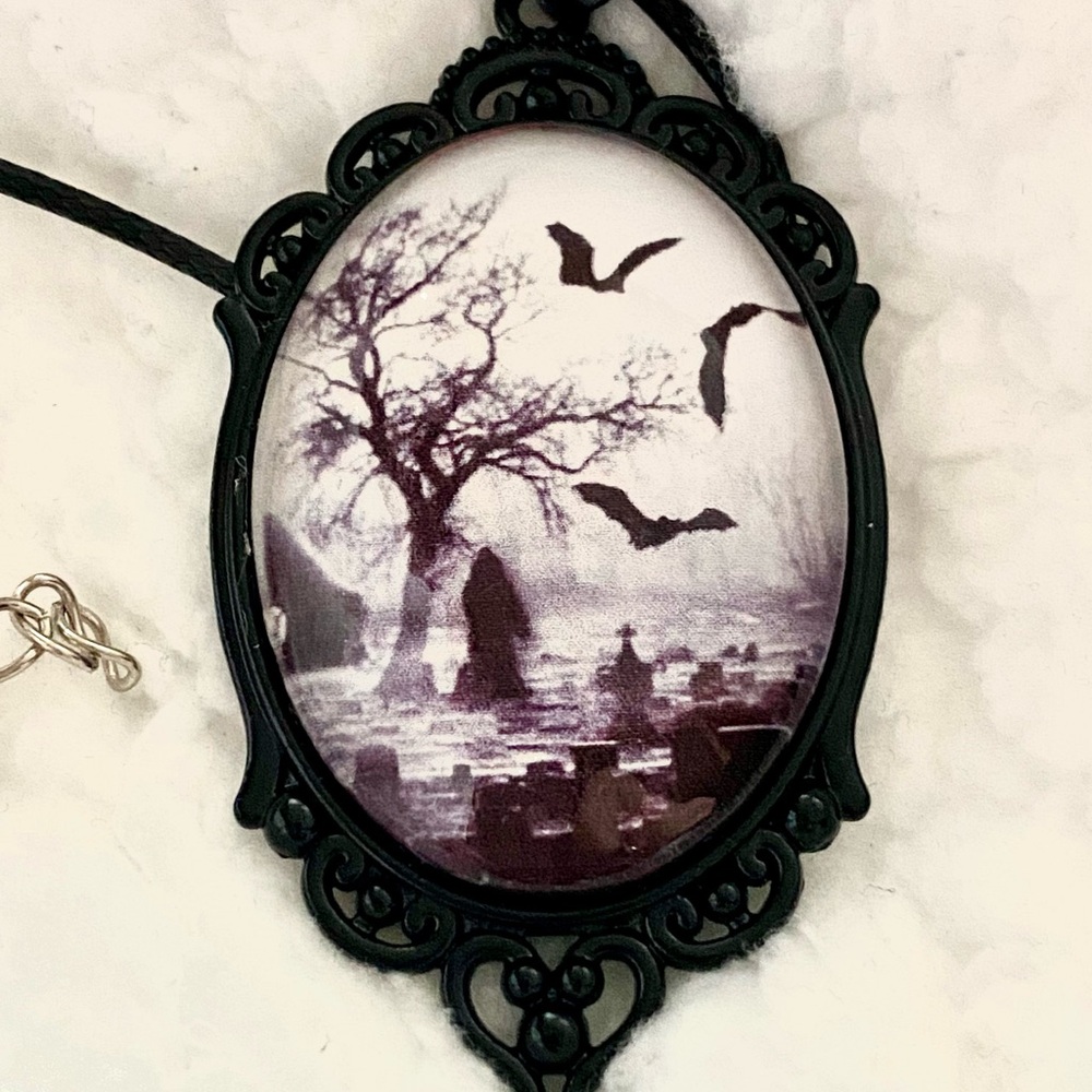 Gothic Black Pendant Necklace